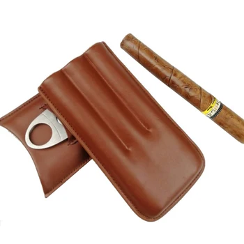 Vysoká Kvalita 3-Prst Humidory Prenosné Cigaru Box Cestovné Cigary Humidor Držiteľ Vodotesný Box S Cigaru Fréza Mužov Darček