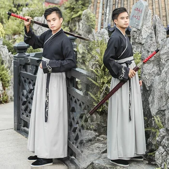 Čínsky Hanfu Mužov Hanfu Tradičné Cosplay Bojovník Šermiar Kostýmy, Funny Strany Oblečenie Antický Štýl