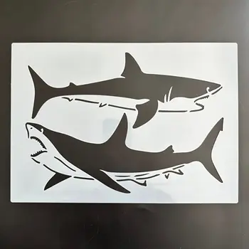 A4 29 *21 cm Zvierat shark DIY Blany Nástenné Maľby Zápisník Sfarbenie Razba Album Dekoratívne Papiera Šablónu Karty,stenu