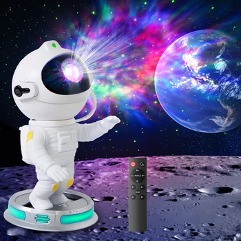 2023 Nové Astronaut Galaxy projektor USB Hviezdna projektu Domov Vzdialené Nočné Svetlo 360 nastaviteľné
