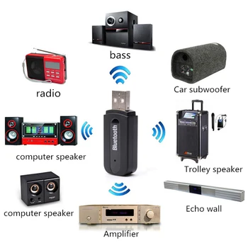 Bezdrôtový Mini USB Wifi Audio Adaptér Bluetooth Vysielač, Prijímač Dongle Pre Desktop, Notebook, Windows Nástroje