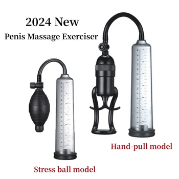 2024 Nový Muž Príručka Penis Rozšírenie Exerciser Vysávač Sací Penis Masér Penis Čerpadlo Na Zlepšenie Erektilnej Trvalé Masturbácia