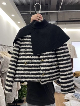 2024 Zimné Francúzsky Ročník Ženy Bundy Kabát Dámske Elegantné Singel Svojim Bavlna Teplá Bunda Na Jeseň Kabát Voľné Outwear