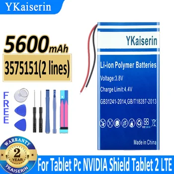 5600mAh YKaiserin Batérie 3575151 Pre Tablet Pc NVIDIA Shield Tablet 2/3 LTE Pre Nvidiashield K1 Batérie 8