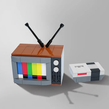 MOC Mini Nintendo NES Červené A Biele Stroj Model Periférne stavebným Vzdelávacie Hračky Nastaviť Darčeky Pre Deti