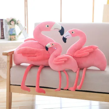Ružové Dievča Srdce Flamingo Frajer Plyšové Hračky s Spanie Vankúš Handričkou Bábika Darček pre Deti a Dievčatá