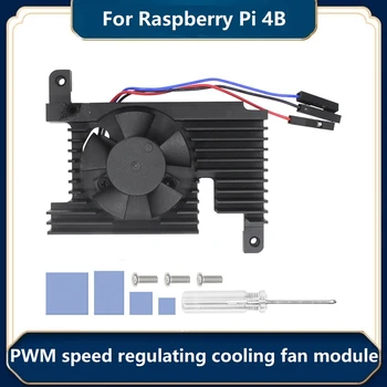 Pre Raspberry Pi 4B Vývoj Doska Radiátor Vybavený 3510 Ultra Tichý PWM Reguláciu Rýchlosti Chladiaci Ventilátor Modul Auta