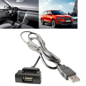 Auto RCD510 RNS315 Rádio USB Rozhranie Predĺžiť kábel Kábel Adaptéra Pre Škoda Octavia Úprava Android-Tlačidlo GPS Headunit Panel