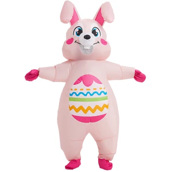 Nový Veľkonočný Zajačik Vajcia Nafukovacie Kostýmy, Obleky Anime Maskot Králik Fantázie Purim Halloween Vianoce Cosplay Party Šaty pre Dospelých