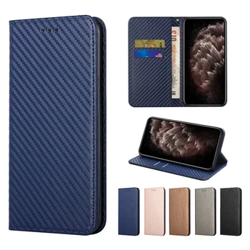 Pre Samsung Galaxy A52 5g Prípade Uhlíkových Vlákien Štýl Magnet Flip Kožené Peňaženky obal Pre Samsung A52 52 Telefón Prípade Card