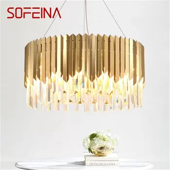 SOFEINA Prívesok Svetlo Postmoderných Luxusné Zlaté LED Svietidlo Svietidlo Dekoratívne Pre Domáce Jedáleň, Obývacia Izba