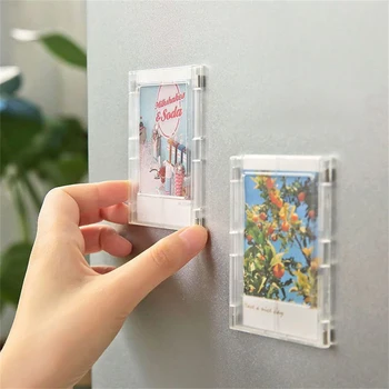 Magnet Dizajnu Kórejskej Kpop Idol Photocard Rám Mini Akryl Magnetické Obrazových Rámov Transparentné Akrylátové Card Stojan Prípade