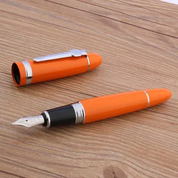 jinhao orange pero, Strieborné doplnky skrutku dizajn M nib pero