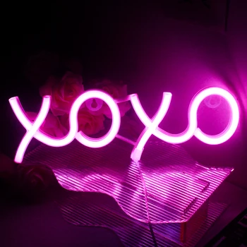 Wanxing XOXO LED Neónový nápis Home Art Stenu svadobné Bar Spálňa estetické izba Narodeninovej Party Steny Zdobia atmosféru Svetla Darček
