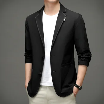 2023 Nové Mužov Business Bežné Klasické Khaki Blejzre Módne kórejský Slim Fit Singel svojim Vyhovovali Bundy Značky, pánske Oblečenie