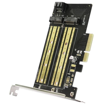 PCIE M. 2 Dual Bay Adapter Kartu NVME NGFF Dual Protokol vysokorýchlostné Stolný Počítač ssd Rozširujúca Karta