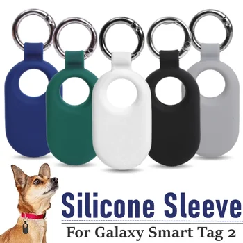 Mäkké Ochranné puzdro pre Samsung Galaxy SmartTag 2 Pet Anti Stratil Silikónové Chránič pre Samsung Smart Tag2 Rukáv S Hákom 2023