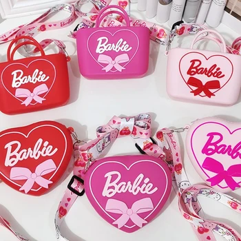 Luk v tvare Srdca Barbie Kríž Tašky cez Rameno, Silikónové Peňaženky Odchádzajúce Skladovanie Deti Hračky pre Dievčatá Strana Anime Cosplay Príslušenstvo