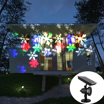 Solárne Nepremokavé Pohybujúce sa Snehu Laserový Projektor Lampy Snowflake LED Fáze Svetlo Vonkajšie Vianočné Party Krajiny Trávnik, Záhradné Lampy