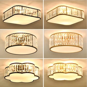 Moderná Severská LED Crystal Celing Svetlo Lesk Zlata/Black Závesné Lampy Domova Obývacia Izba, Spálňa Osvetlenie Fixutures