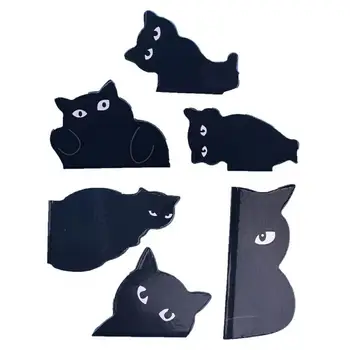 Strana Záložky Opakovane Knihy Značku Papier Označte Veľký Magnet Čierna Mačka, Záložky, Kancelárske Potreby