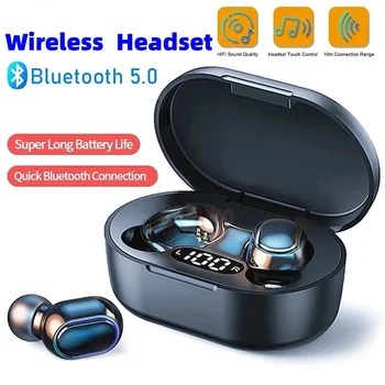 TWS Bezdrôtový Bluetooth Headset s Mikrofónom LED Displej Slúchadlá Športové Hudby Hovor Slúchadlá pre Xiao Huawei Vivo Oppo