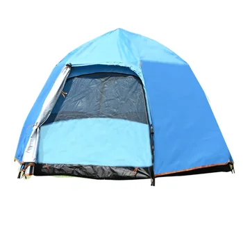 Automatické Multi-Osoba Double-Layer 3-5-Osoba Šesťhranné Stan Outdoor Camping Camping Rainproof Rýchlo Otvoriť
