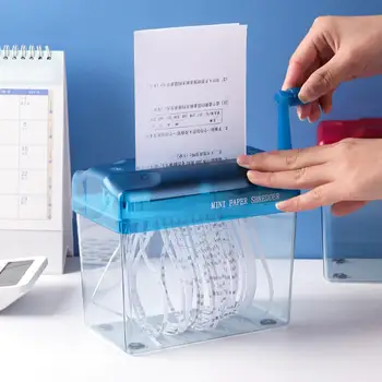 Ručný Papier Shredder Prenosné Veľkú Kapacitu Jasne Viditeľný Anti-slip Mini List A4 Papiera Rezanie, Drvenie Nástroj Kancelárske potreby