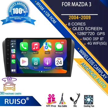 RUISO Android dotykový displej auto dvd prehrávač Pre MAZDA 3 (2004-2009) autorádia stereo navigáciu monitor 4G Wifi GPS