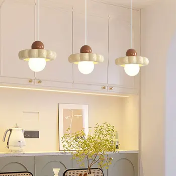 Nordic krém štýl luster Moderné Tvorivé Živice Lampa Spálne, Obývacia Izba Štúdia Reštaurácia Lampy Hotel Cafe Svietidlá