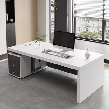 Moderné Jeden pracovný Stôl Šéf Jednoduchosť Rohu Luxusné Štúdia, písací Stôl Jednoduchý Stojí Escritorio Ordenador Práce Nábytok HD50WD