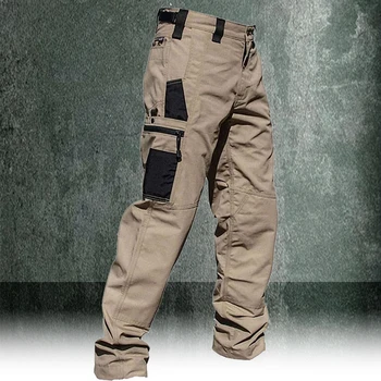 Pánske Cargo Nohavice Multi Vrecká Pracovné Nohavice Bežné Taktické Nohavice Muž Outwear Rovno Jeseň Zimné oblečenie-odolávanie Nohavice
