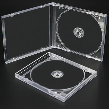 Priehľadné Plastové Prípade DVD Prenosné CD Úložný Box CD Package Prípade Odolné DVD Box Zahustiť Jedno CD, Disku DVD Box Prípade Skladovania