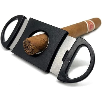 Nerezová Oceľ Dvojité Ostrie Cigary Strihací Nôž Dymu Vrecku Cigaru Prenosné Nožnice Nožnice Na Fajčenie Nástroj Príslušenstvo