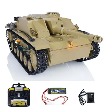 Vonkajšie Hračky Kovové Mato 1/16 Stug III RTR RC Tank Infračervené Barel Recoil Žltá 1226 Model pre Chlapcov Darčeky TH00667-SMT7