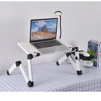 Prenosné nastaviteľné skladanie počítača stôl laptop stand TV posteľ PC prenosný počítač stolový stojan s podložku pod myš, chladiaci ventilátor notebooku stôl