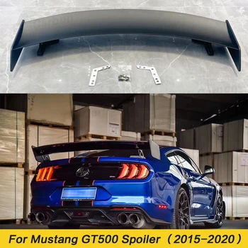 ABS Čierne Zadné Boot Spojler Krídla pre Ford Mustang GT V8 V6 Kupé 2015 -2021 GT500 Štýl Spojler