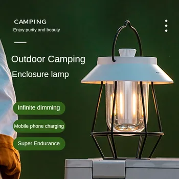 Nové Prenosné Vonkajšie Retro Camping Svetlo Camping Svetlo Super Jasná USB Nabíjanie LED Dlhý Rad Atmosféru Camping Svetlá Kôň
