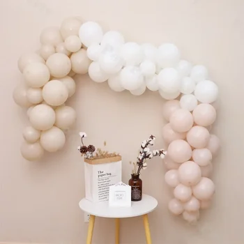 Biela Latexové Balóny Vonkajšie Strany Dodávok na Valentína a Dieťa Narodeniny Zobraziť alebo Festival Oslava Pozadí