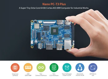NanoPC-T3 Plus základná Doska LTS,Samsung S5P6818 pre Priemyselné použitie Karty Počítača,2G 32bit DDR3RAM,Octa-Core Cortex-A53, 400MHz1.4GHz