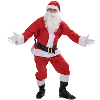 Ste vysoko kvalitné！Halloween unisex dospelých Vianoce, Santa Claus Cosplay oblečenie strany vyhovovali oblečenie rýchle dodanie