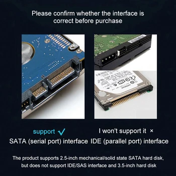 USB 3.0/2.0 / SATA 6 gb / S 3 Kábel Sata Do USB 3.0 Adapter Podporu 2.5 Palcový Externý HDD SSD Pevný Disk 22 Pin Sata III Kábel