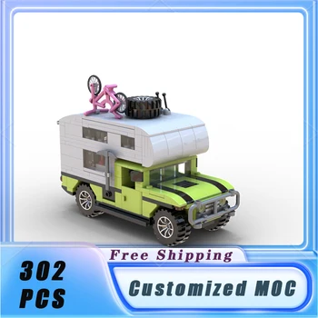 Klasická Vozidla MOC Overlanding Hummer H1 Stavebné Bloky Model Tehly Zostaviť Displej detské Hračky Dary
