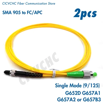 2 ks Jednostranne SMA905-FC/APC Vlákniny Patchcord-SM(9/125) G657B3, G657A2, G657A1 alebo G652D-1 m, 2 m alebo 5 m-3.0 mm Kábel