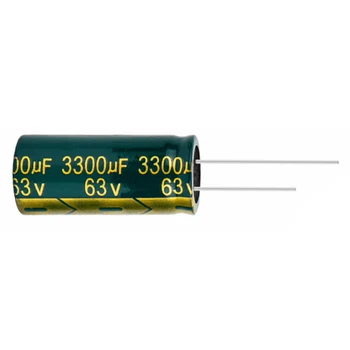 2 ks/veľa vysoká frekvencia nízka impedancia 63V 3300UF hliníkové elektrolytický kondenzátor veľkosť 18*40 3300UF 63V 20%