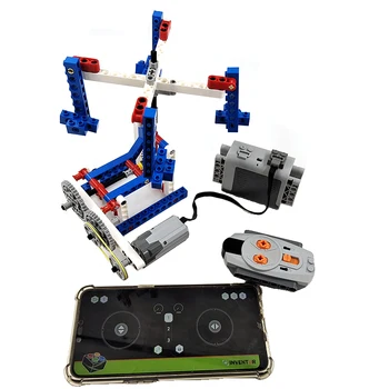 Technické RC APP Program Motorových Robot Kolotoč Stroj Stavebný kameň Kompatibilný S lego 9686 Wedo Vzdelávania Deti Moc Tehla Hračka