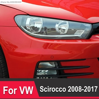 Pre Volkswagen VW Scirocco 2008-2017 Auto Svetlometu Ochranný Film Svetlomet Obnova Transparentné Čierna Zlatá TPU Nálepky