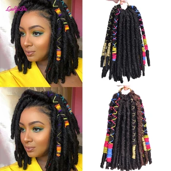 Syntetické Dredy Faux Locs Háčkovanie Pletenie Predlžovanie Vlasov 10 Palcový Afro Sieťky Na Vlasy Pre Natiahnuté Pre Ženy Čierne Vlasy Locs