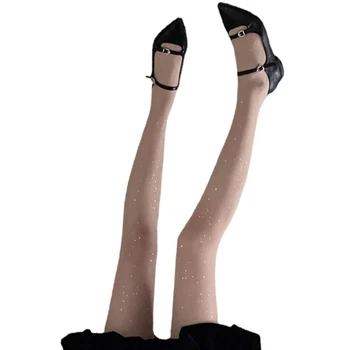 Ženy Sladké Balet Ultra-Tenké Priesvitné Pantyhose Pančuchy Lesk Star Vzorované Priehľadné Pančuchové Nohavice Legíny Pančuchový Tovar