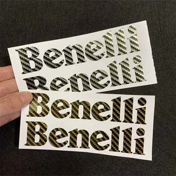 2 ks Benelli Logo Motocykel Prerobit Nálepky Motocykel Dekoratívne Uhlíkových Vlákien Vinyl Zábal Film Nepremokavé Obtlačky Pre Benelli
